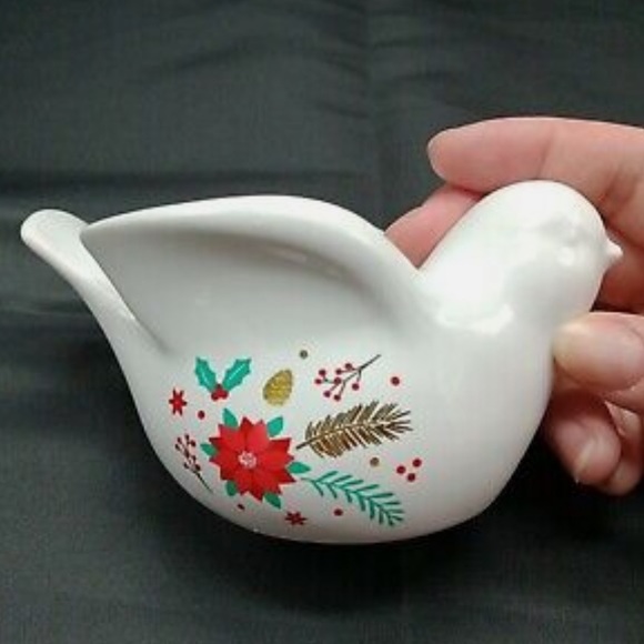 Yankee Candle Other - 🎅 YC Poinsettia Dove Tea Light Holder NEW